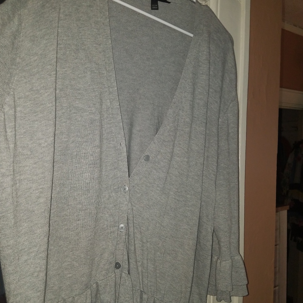 Lane Bryant grey cardigan